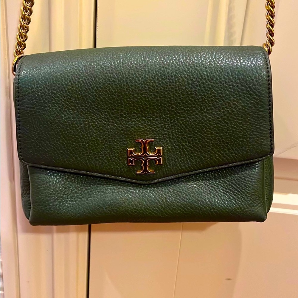 Green Tori Burch crossbody.